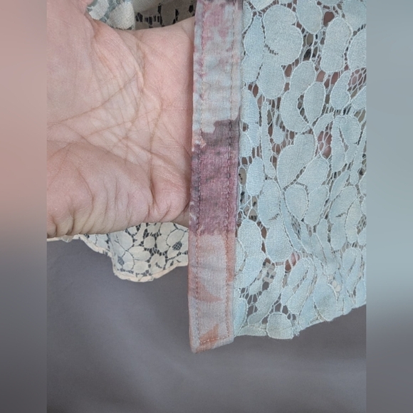 Soft Surroundings ombre size petite medium lace button down shirt - Picture 8 of 13